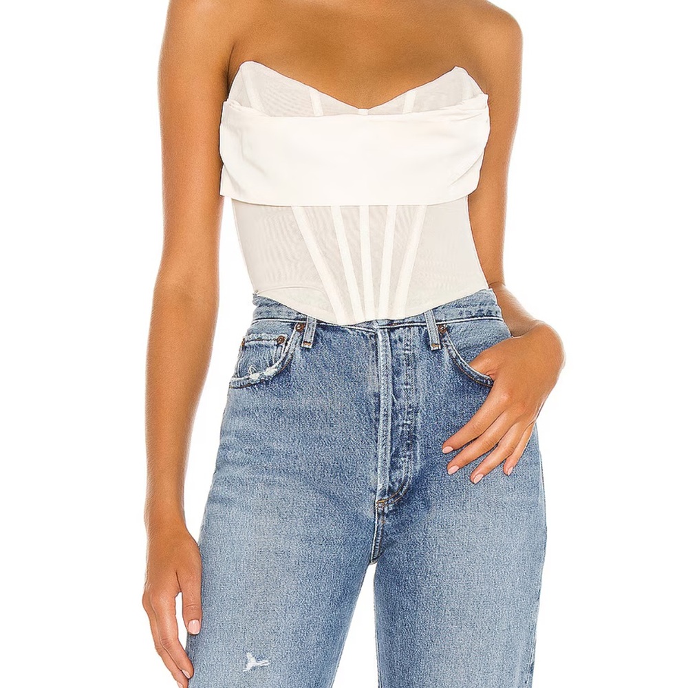 NBD Hailee Bustier Top in Ivory Size small Revolve
